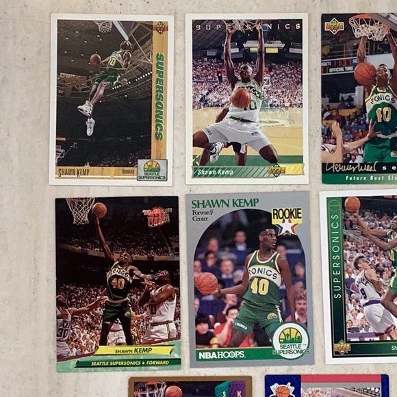 Shawn Kemp Basketball Cards Rookie 1990 NBA Hoops 279 Seattle SuperSonics 8 - Picture 7 of 13